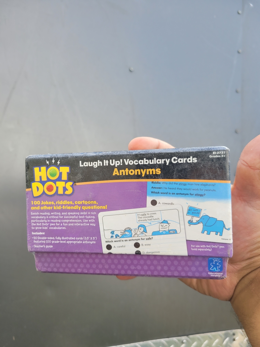 Sealed Educational Insights Hot Dots Flash Cards Antonyms Grades 2+